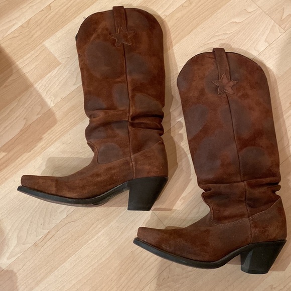 Size 7 Dingo brown brushed leather cowgirl boots - Picture 6 of 7